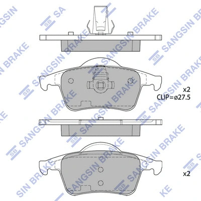Brake Pad Set, disc brake (SP2123)