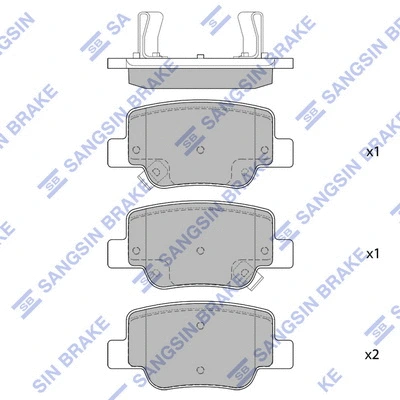Brake Pad Set, disc brake (SP4142)
