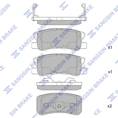 Brake Pad Set, disc brake (SP2076)