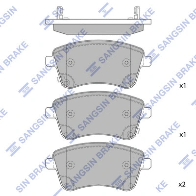 Brake Pad Set, disc brake (SP1515)