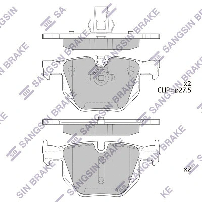 Brake Pad Set, disc brake (SP2158)