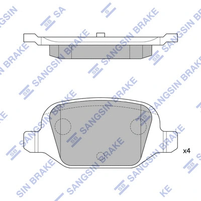 Brake Pad Set, disc brake (SP1823)