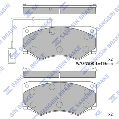 Brake Pad Set, disc brake (SP4181)