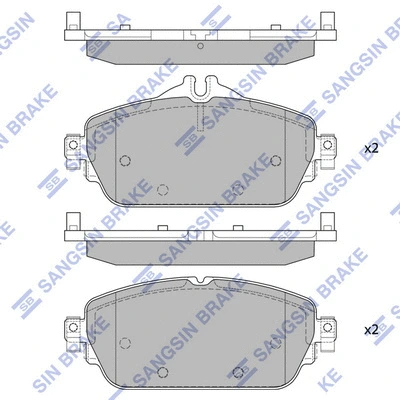 Brake Pad Set, disc brake (SP4044)