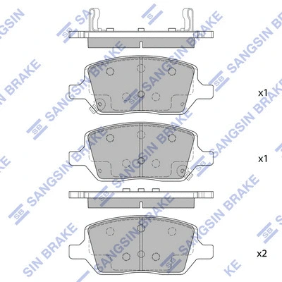 Brake Pad Set, disc brake (SP2178)