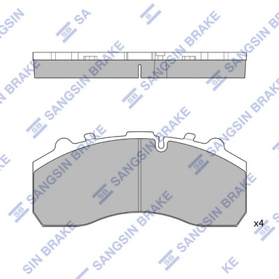 Brake Pad Set, disc brake (SP1393B)