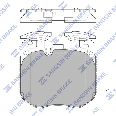 Brake Pad Set, disc brake (SP4174)