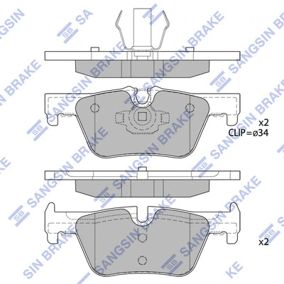 Brake Pad Set, disc brake (SP1953)