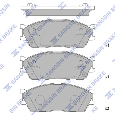Brake Pad Set, disc brake (SP1164)