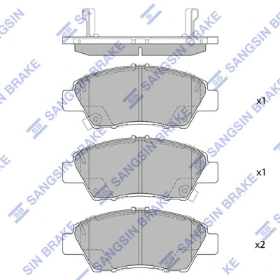 Brake Pad Set, disc brake (SP1463)