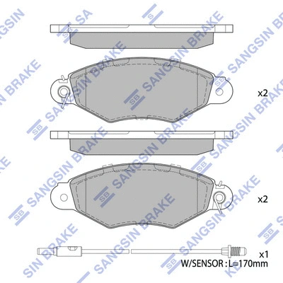 Brake Pad Set, disc brake (SP1890)
