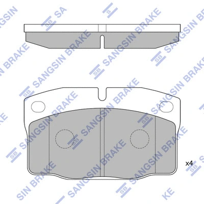 Brake Pad Set, disc brake (SP1258)