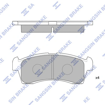 Brake Pad Set, disc brake (SP1548)