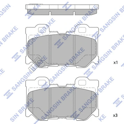 Brake Pad Set, disc brake (SP1472)