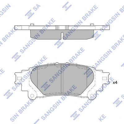 Brake Pad Set, disc brake (SP4131)