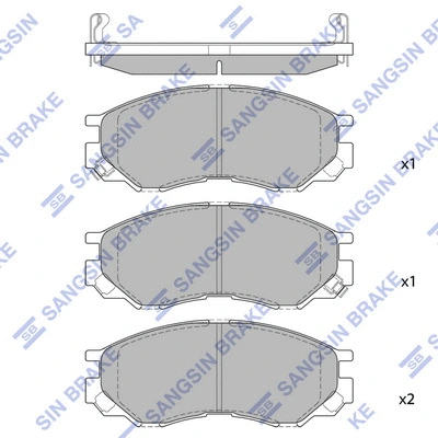 Brake Pad Set, disc brake (SP2011)
