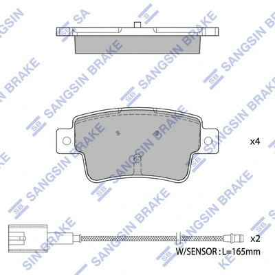 Brake Pad Set, disc brake (SP1832)