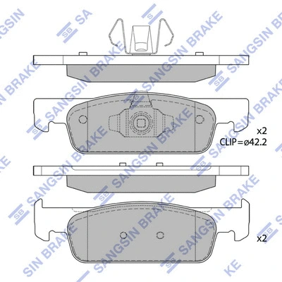 Brake Pad Set, disc brake (SP1787)