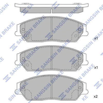 Brake Pad Set, disc brake (SP1590)