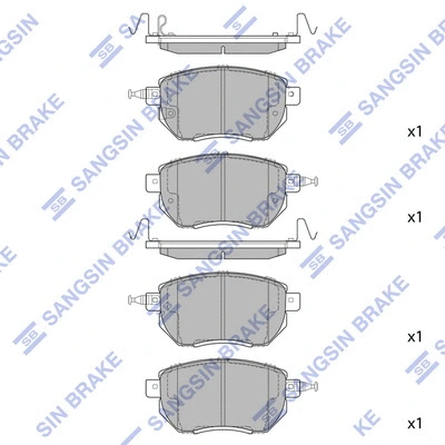Brake Pad Set, disc brake (SP2107)