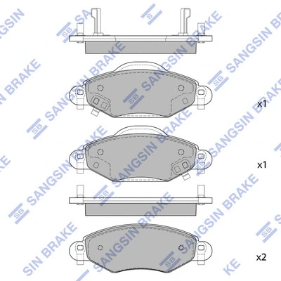 Brake Pad Set, disc brake (SP1419)
