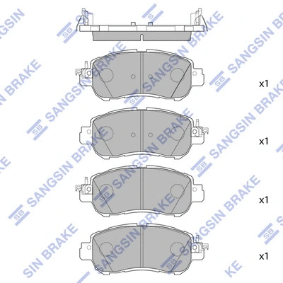 Brake Pad Set, disc brake (SP4263)
