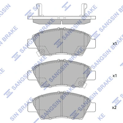 Brake Pad Set, disc brake (SP1463A)