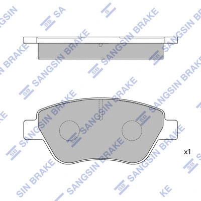 Brake Pad Set, disc brake (SP1201A)