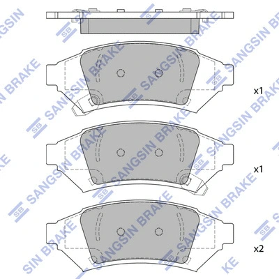 Brake Pad Set, disc brake (SP2102-F)