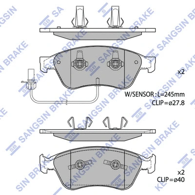 Brake Pad Set, disc brake (SP1693)