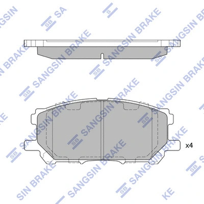Brake Pad Set, disc brake (SP1456)