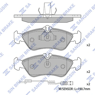 Brake Pad Set, disc brake (SP1274)
