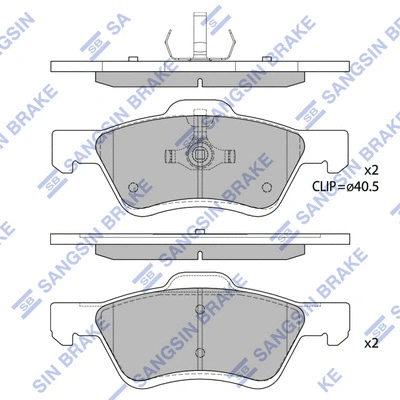Brake Pad Set, disc brake (SP1497A)