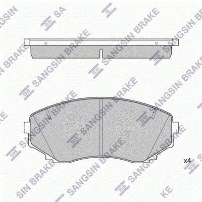 Brake Pad Set, disc brake (SP1527A)