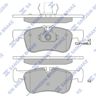 Brake Pad Set, disc brake (SP4043)