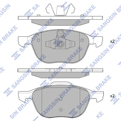 Brake Pad Set, disc brake (SP1260)