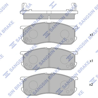 Brake Pad Set, disc brake (SP1663)