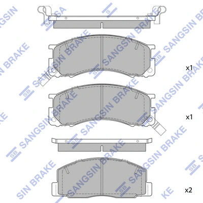 Brake Pad Set, disc brake (SP2035)