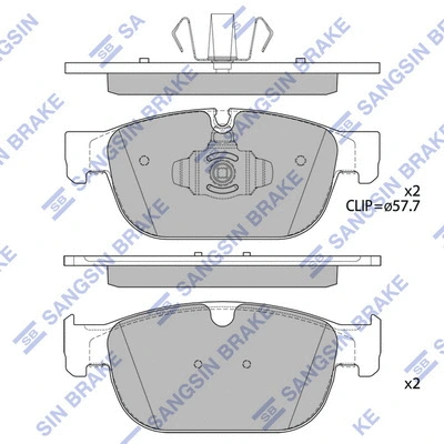 Brake Pad Set, disc brake (SP4024)