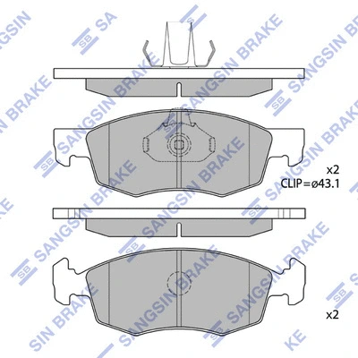 Brake Pad Set, disc brake (SP1198)