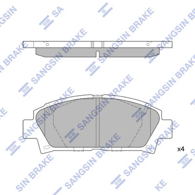 Brake Pad Set, disc brake (SP1466)