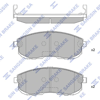 Brake Pad Set, disc brake (SP1107-FA)