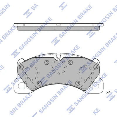 Brake Pad Set, disc brake (SP4407)