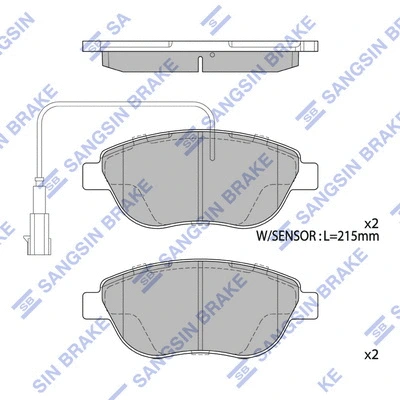 Brake Pad Set, disc brake (SP1746)