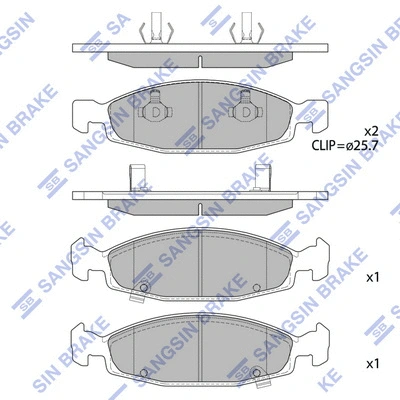Brake Pad Set, disc brake (SP4257)