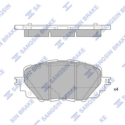 Brake Pad Set, disc brake (SP4101)
