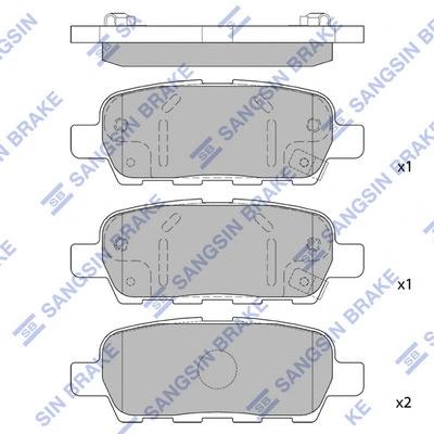 Brake Pad Set, disc brake (SP1184)