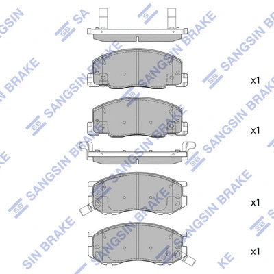 Brake Pad Set, disc brake (SP1433)