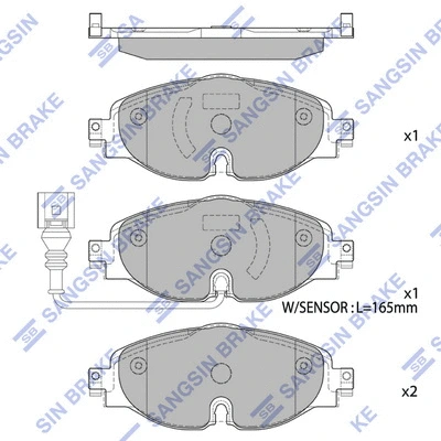 Brake Pad Set, disc brake (SP1678)