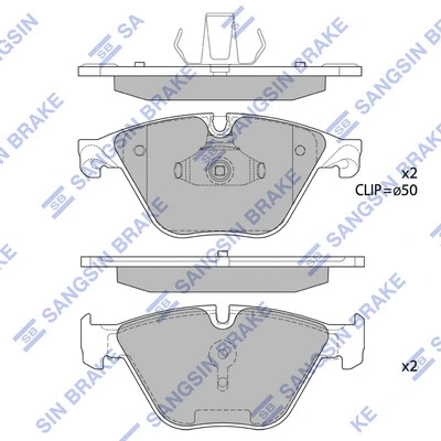 Brake Pad Set, disc brake (SP1821)